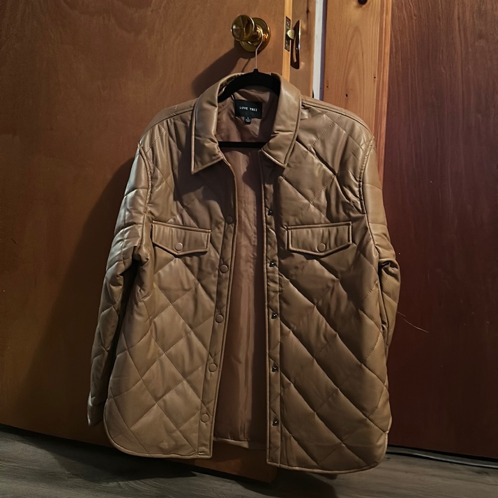 Light Brown Oversized Shacket - Fashion Nova